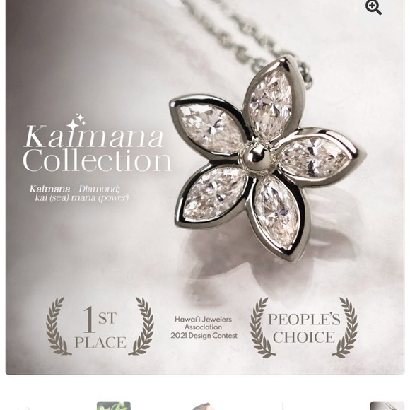 Kaimana Plumeria Leverback Earrings in Sterling Silver, 2.00ct - Picture 5 of 6